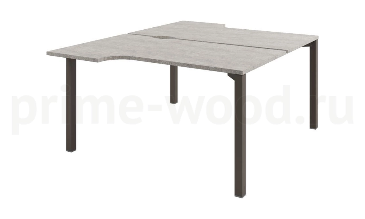 Стол-тандем на металлокаркасе Solution 140x143x75 арт. D-61 - фото 1