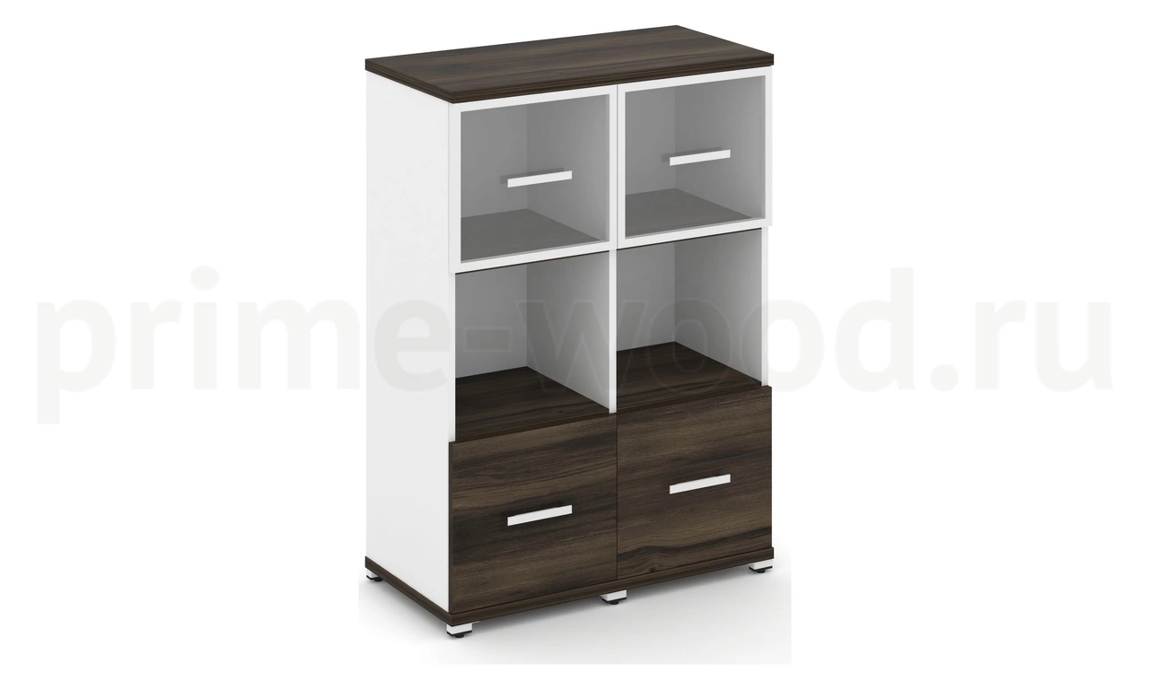 Шкаф две узкие секции, 3 ниши CN.STU-325 RP B/W - фото 5