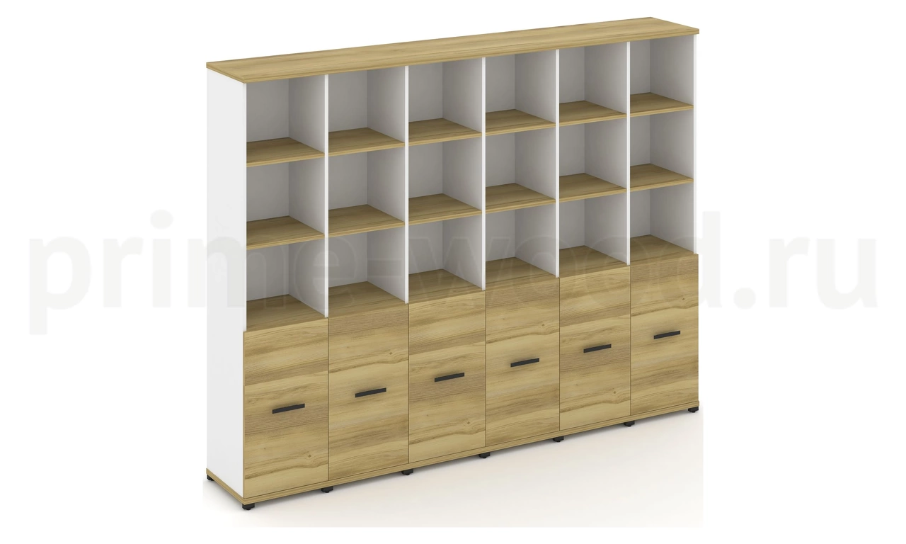 Шкаф шесть узких секций, 5 ниш CN.STU-561 B/W - фото 1