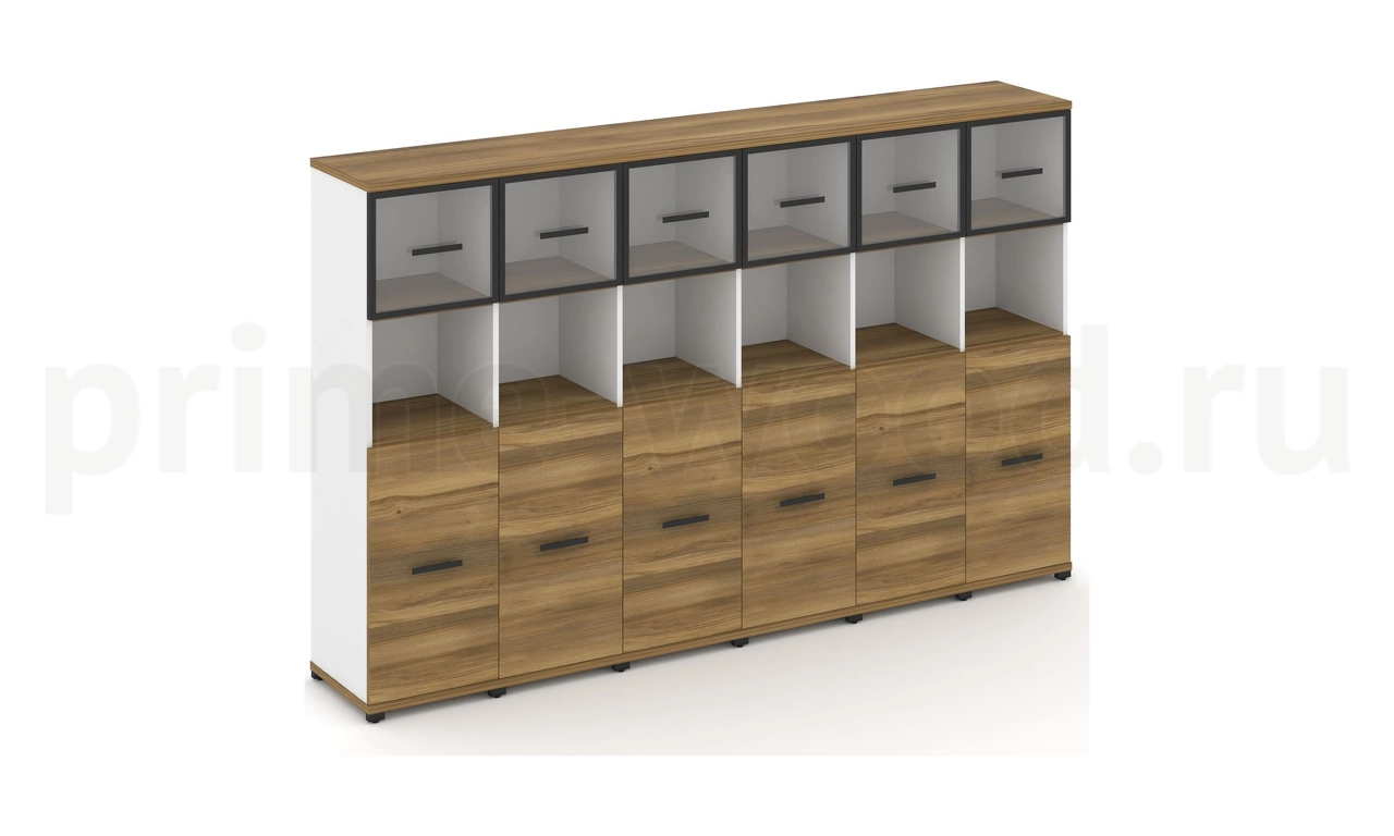 Шкаф шесть узких секций, 4 ниши CN.STU-465 RP B/W - фото 3