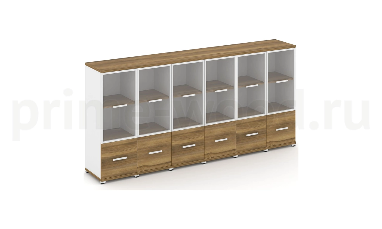 Шкаф шесть узких секций, 3 ниши CN.STU-362 RP B/W - фото 4