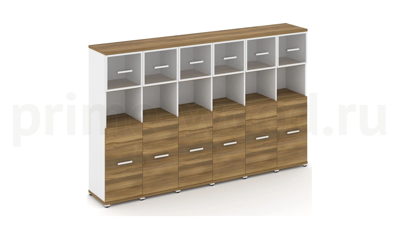 Шкаф шесть узких секций, 4 ниши CN.STU-465 RP B/W - фото 4
