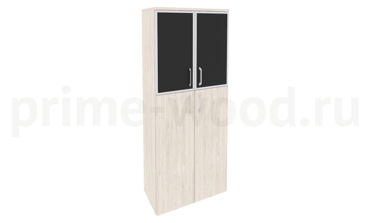 Шкаф высокий широкий (стекло черное) арт. O.ST-1.7R black - фото 3