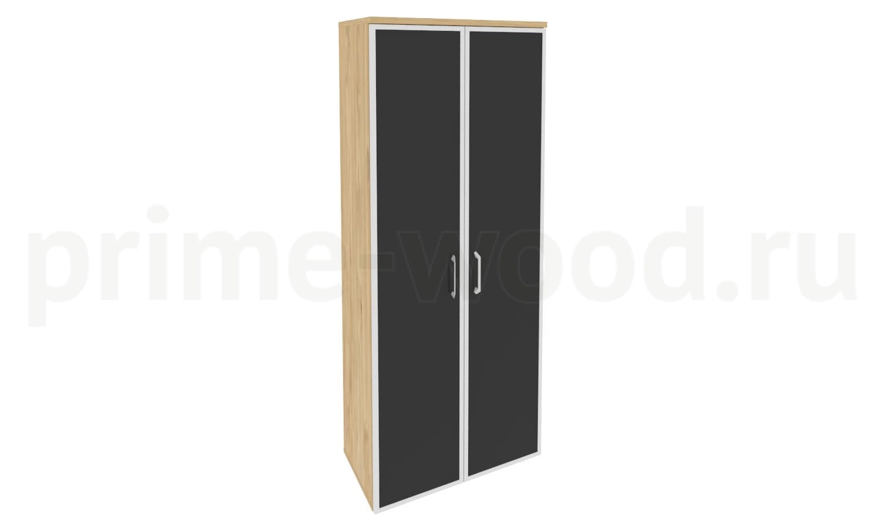 Шкаф высокий широкий (стекло черное) арт. O.ST-1.10R black - фото 4