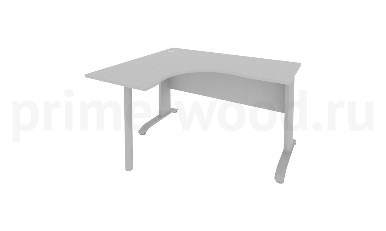 Стол криволинейный левый на металлокаркасе RIVA 140x120x76 - фото 3