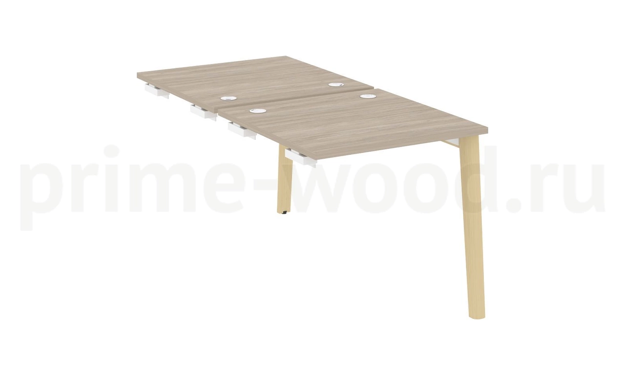 Стол-приставка двойной к опорным элементам, опоры - массив дерева ONIX WOOD 78x164x75 - фото 1