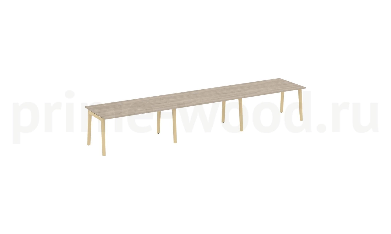 Стол переговорный (3 столешницы), опоры - массив дерева ONIX WOOD 474x98x75 - фото 1