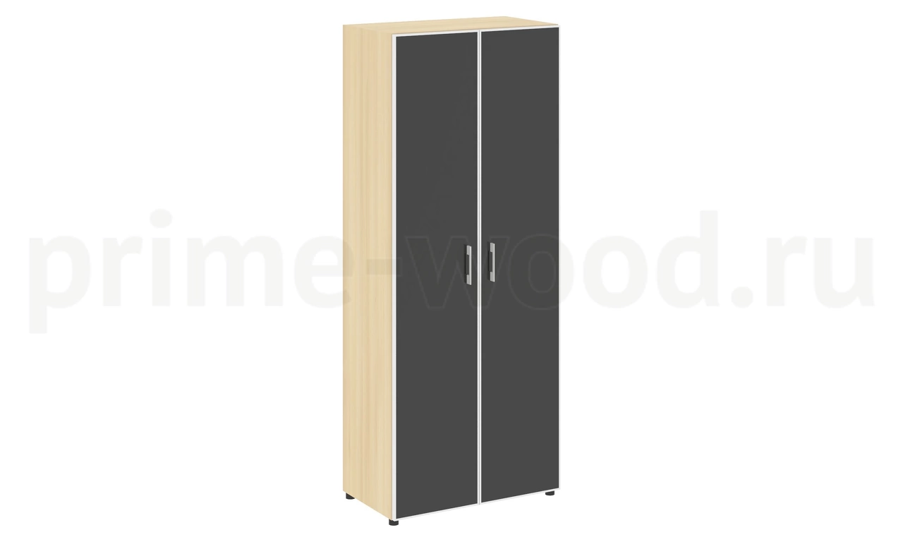 Шкаф высокий широкий (стекло черное) арт. LT-ST 1.10R black - фото 0